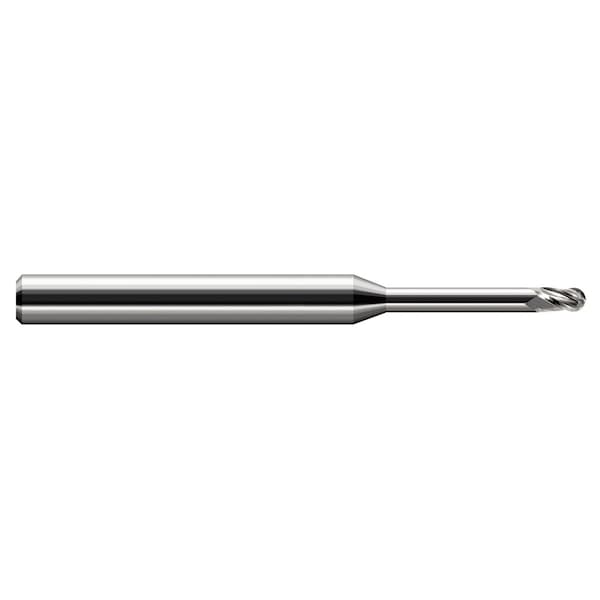 Miniature End Mill - Ball - Long Reach, Stub Flute